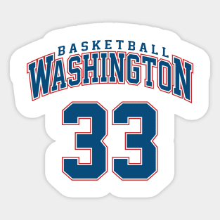 Washington Basketball - Player Number 33 Sticker